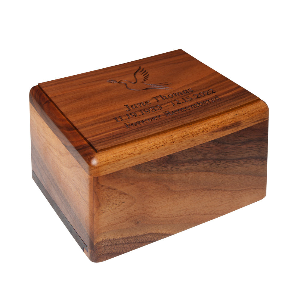 Glenwood Solid Walnut Pet Urn