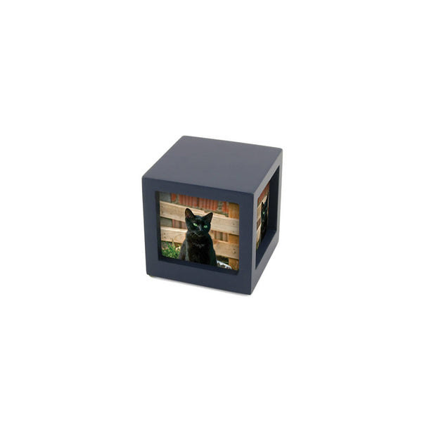 Photo Cube Urn for Pets - Navy