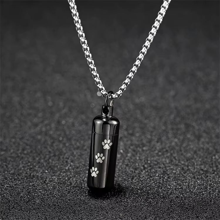 Paw Print Vial for Ashes