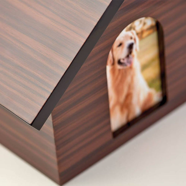 Dog House Urn - Dark Wood