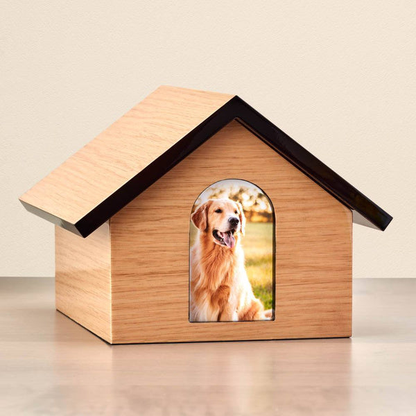 Dog House Urn - Light Wood
