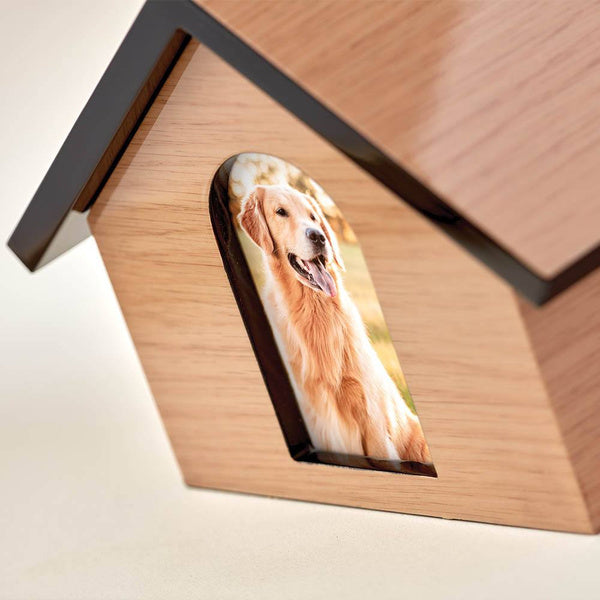 Dog House Urn - Light Wood