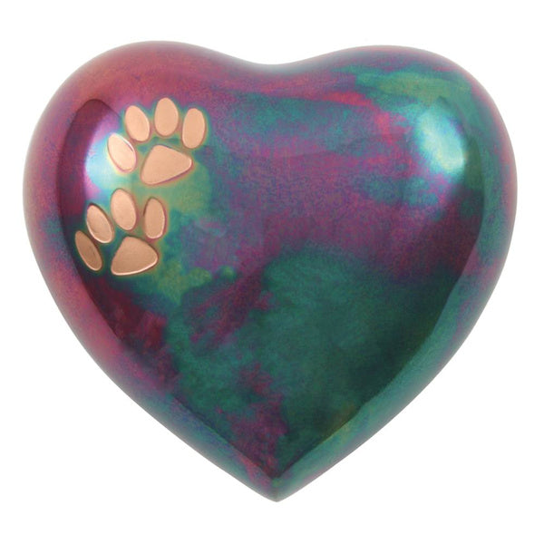 Paw Print Heart Urn