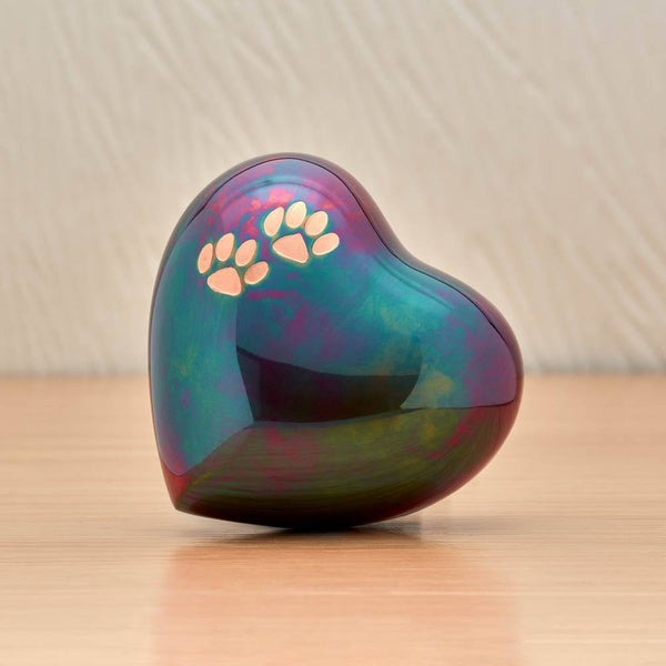 Paw Print Heart Urn