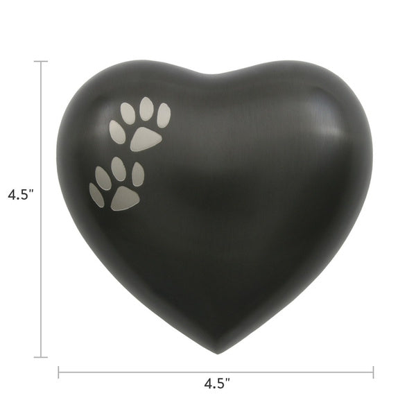 Paw Print Heart Urn