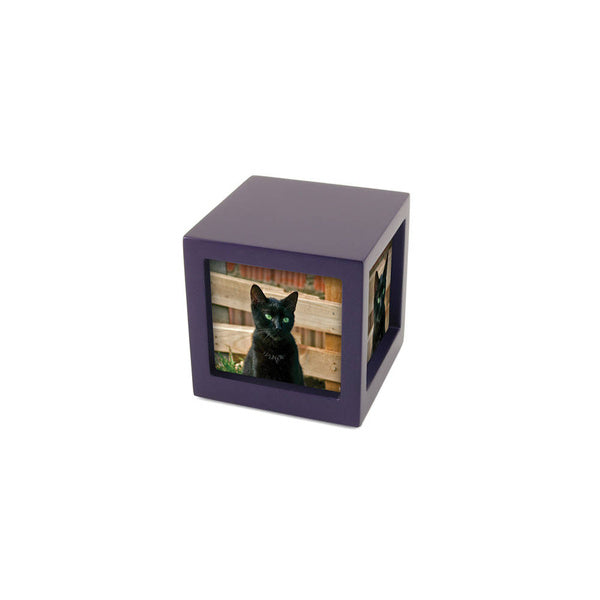 Photo Cube Urn for Pets - Violet
