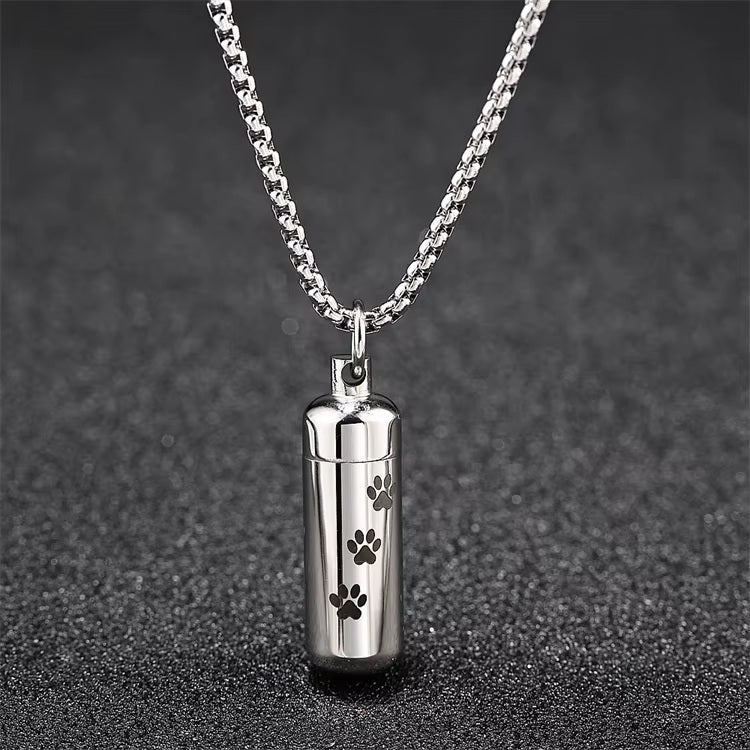 Paw Print Vial for Ashes